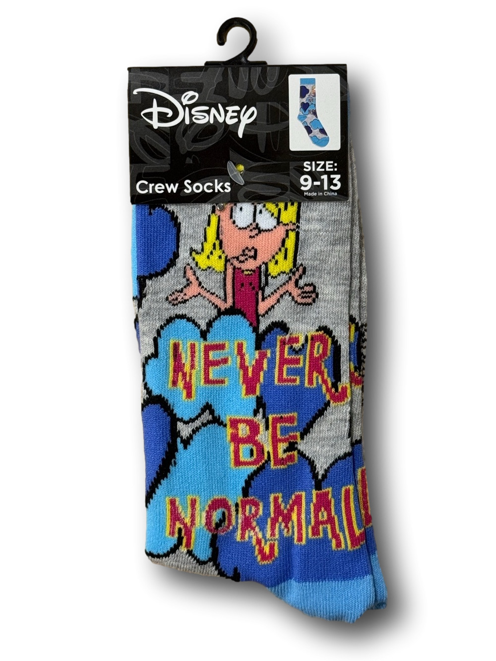 3/$20 Lizzie McGuire Disney Funny Novelty Crew Socks - NWT
